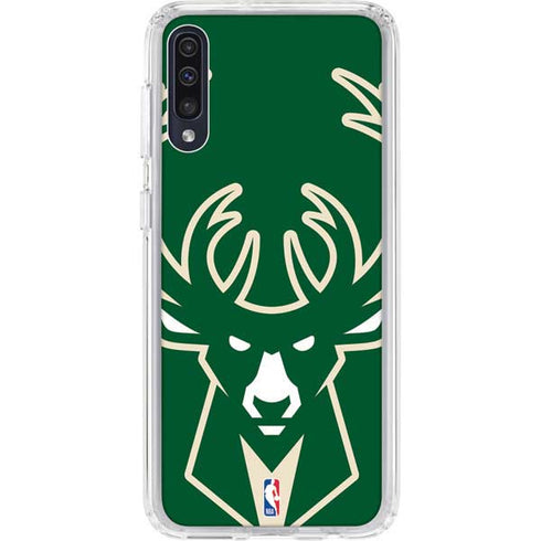 NBA Milwaukee Bucks Large Logo Galaxy A50 Clear Case