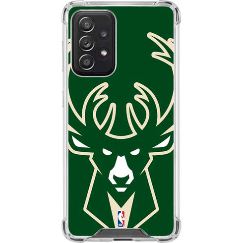NBA Milwaukee Bucks Large Logo Galaxy A52 5G Clear Case