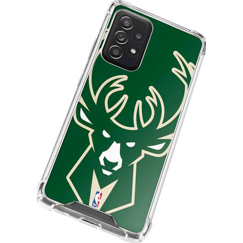 NBA Milwaukee Bucks Large Logo Galaxy A52 5G Clear Case