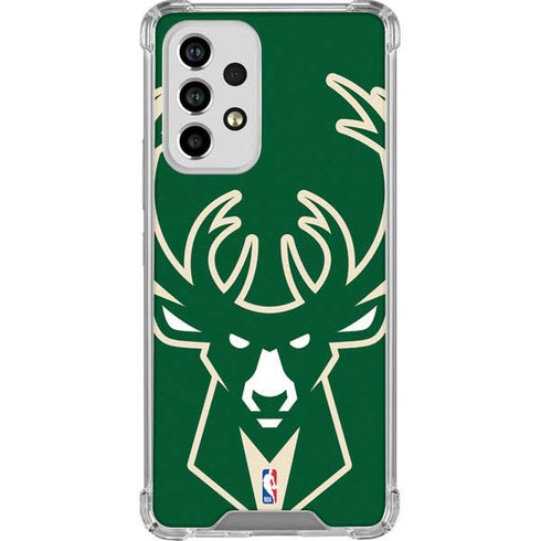NBA Milwaukee Bucks Large Logo Galaxy A53 5G Clear Case