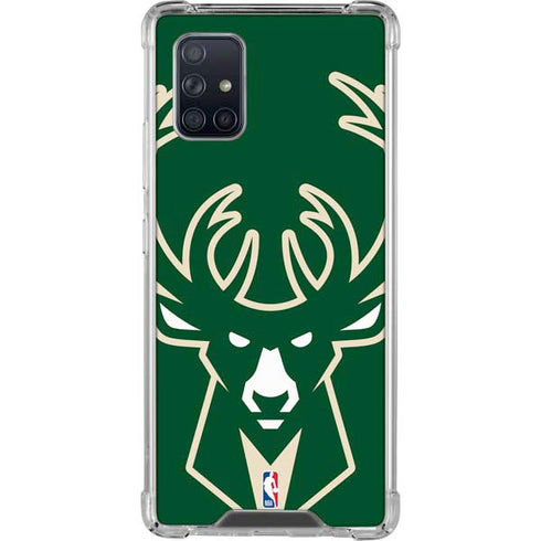 NBA Milwaukee Bucks Large Logo Galaxy A71 5G Clear Case