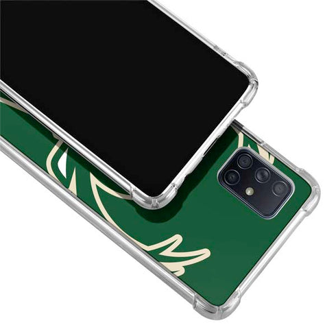 NBA Milwaukee Bucks Large Logo Galaxy A71 5G Clear Case
