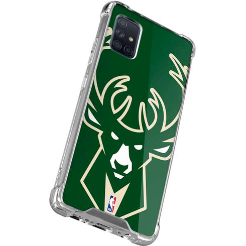 NBA Milwaukee Bucks Large Logo Galaxy A71 5G Clear Case