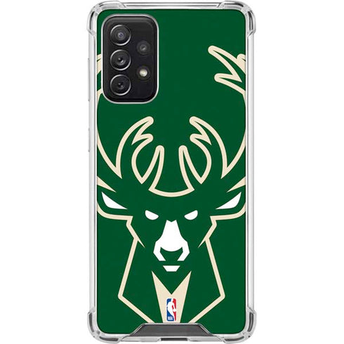 NBA Milwaukee Bucks Large Logo Galaxy A72 5G Clear Case