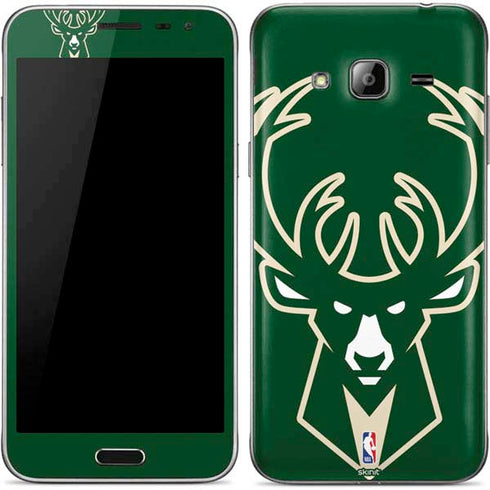 NBA Milwaukee Bucks Large Logo Galaxy J3 Skin