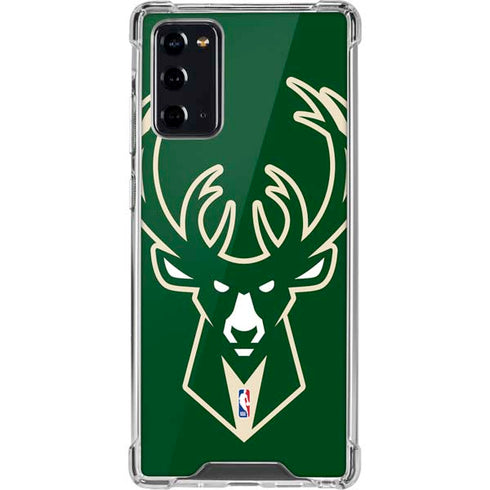 NBA Milwaukee Bucks Large Logo Galaxy Note20 5G Clear Case