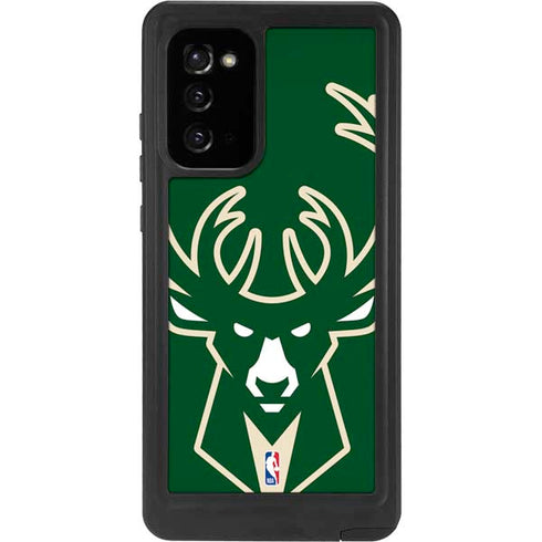 NBA Milwaukee Bucks Large Logo Galaxy Note20 5G Waterproof Case