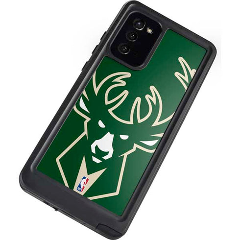 NBA Milwaukee Bucks Large Logo Galaxy Note20 5G Waterproof Case