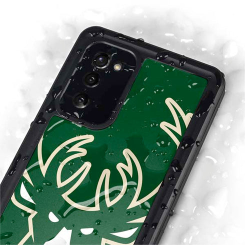 NBA Milwaukee Bucks Large Logo Galaxy Note20 5G Waterproof Case