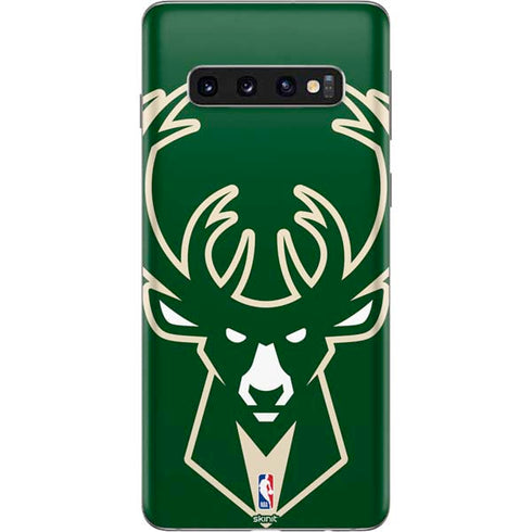 NBA Milwaukee Bucks Large Logo Galaxy S10 Skin