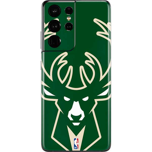 NBA Milwaukee Bucks Large Logo Galaxy S21 Ultra 5G Skin