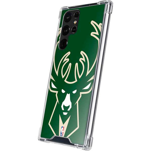 NBA Milwaukee Bucks Large Logo Galaxy S22 Ultra Clear Case