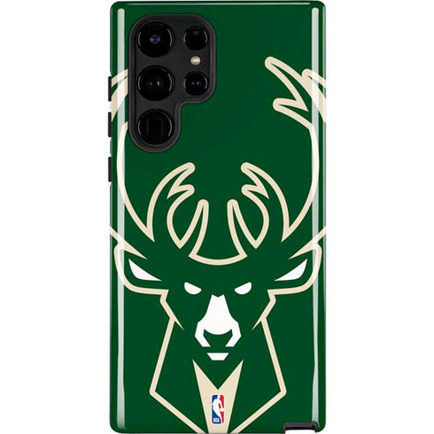 NBA Milwaukee Bucks Large Logo Galaxy S22 Ultra Pro Case