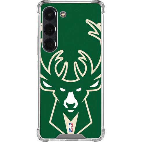 NBA Milwaukee Bucks Large Logo Galaxy S23 Clear Case