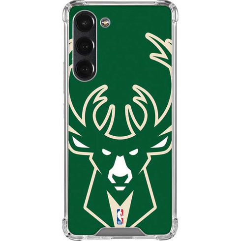 NBA Milwaukee Bucks Large Logo Galaxy S23 Plus Clear Case