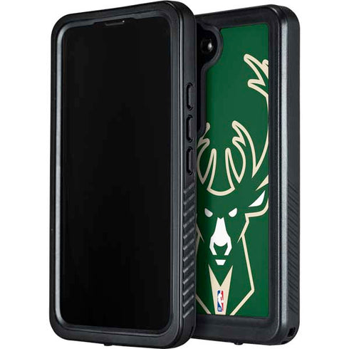NBA Milwaukee Bucks Large Logo Galaxy S23 Plus Waterproof Case