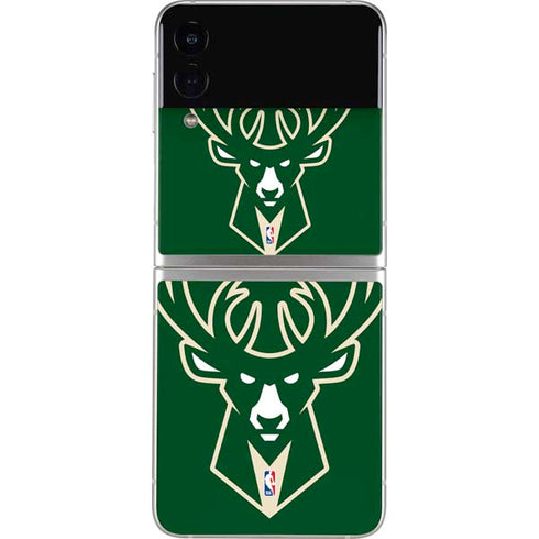 NBA Milwaukee Bucks Large Logo Galaxy Z Flip3 5G Skin