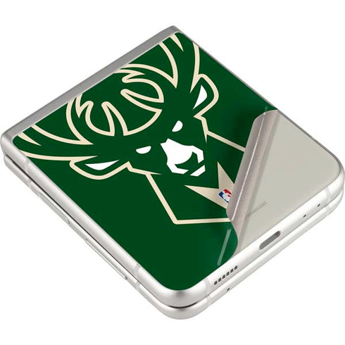 NBA Milwaukee Bucks Large Logo Galaxy Z Flip3 5G Skin