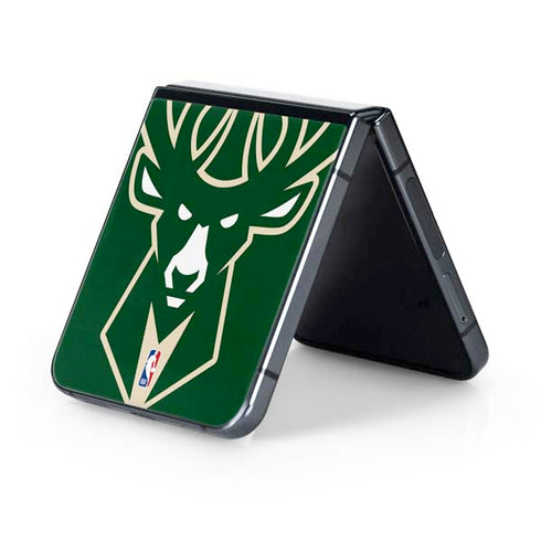 NBA Milwaukee Bucks Large Logo Galaxy Z Flip5 5G Skin