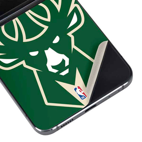 NBA Milwaukee Bucks Large Logo Galaxy Z Flip5 5G Skin