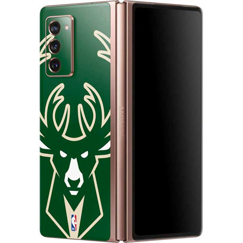 NBA Milwaukee Bucks Large Logo Galaxy Z Fold2 5G Skin