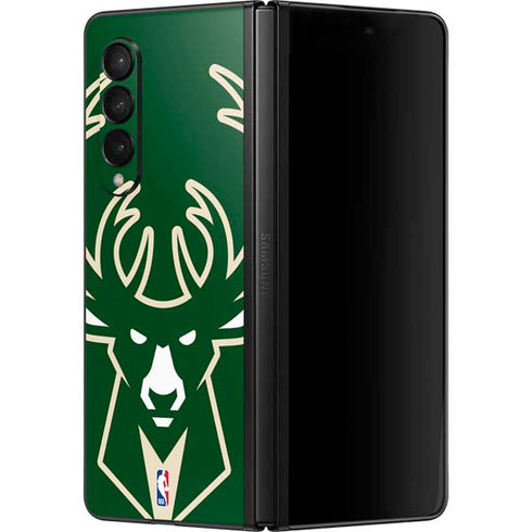 NBA Milwaukee Bucks Large Logo Galaxy Z Fold3 5G Skin