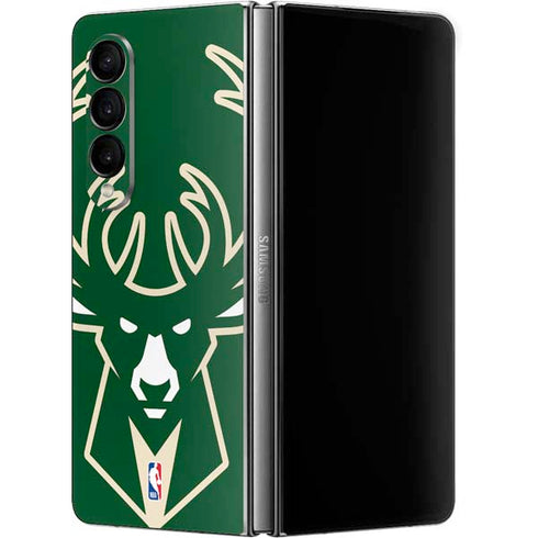 NBA Milwaukee Bucks Large Logo Galaxy Z Fold4 5G Skin
