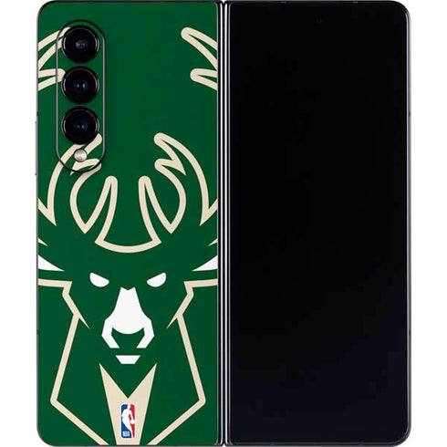 NBA Milwaukee Bucks Large Logo Galaxy Z Fold4 5G Skin