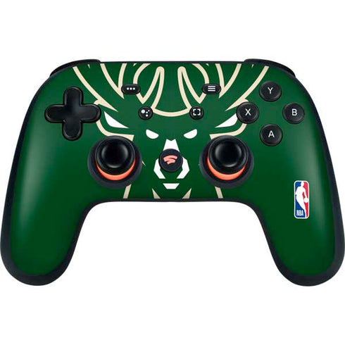 NBA Milwaukee Bucks Large Logo Google Stadia Controller Skin