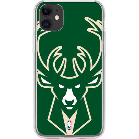 NBA Milwaukee Bucks Large Logo iPhone 11 Clear Case