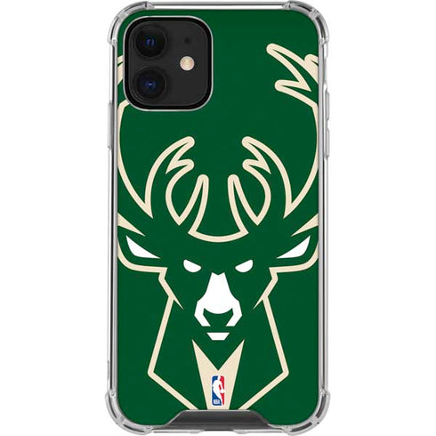 NBA Milwaukee Bucks Large Logo iPhone 12 Mini Clear Case