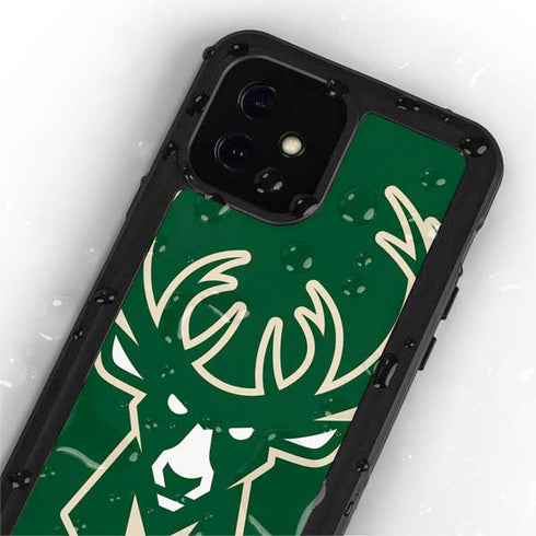 NBA Milwaukee Bucks Large Logo iPhone 12 Mini Waterproof Case
