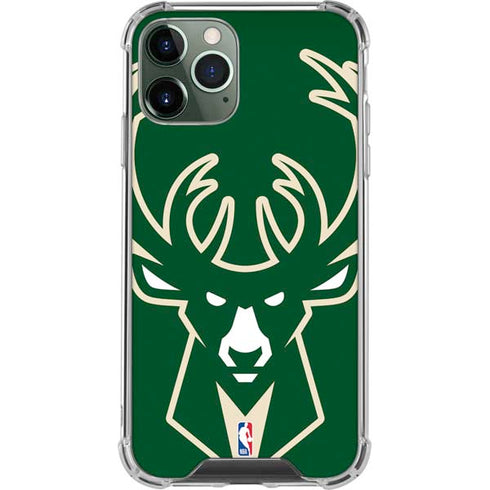 NBA Milwaukee Bucks Large Logo iPhone 12 Pro Clear Case