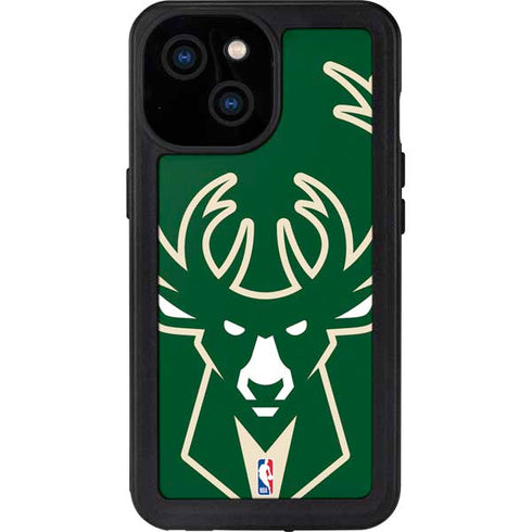 NBA Milwaukee Bucks Large Logo iPhone 13 Mini Waterproof Case