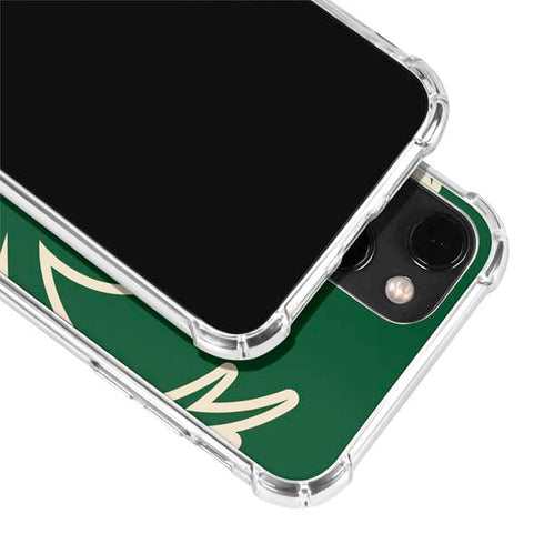 NBA Milwaukee Bucks Large Logo iPhone 14 Plus Clear Case