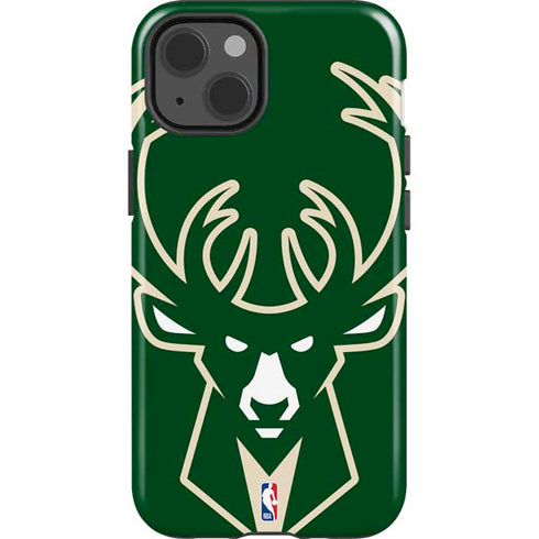 NBA Milwaukee Bucks Large Logo iPhone 15 Impact Case