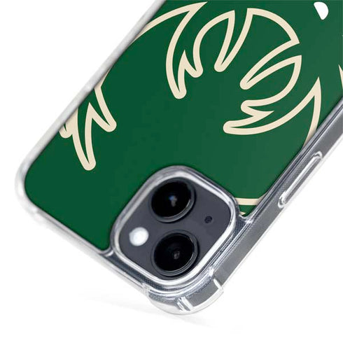 NBA Milwaukee Bucks Large Logo iPhone 15 Plus MagSafe Case