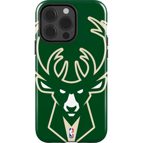 NBA Milwaukee Bucks Large Logo iPhone 15 Pro Impact Case