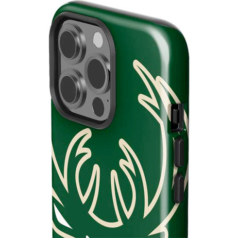 NBA Milwaukee Bucks Large Logo iPhone 14 Pro Impact Case