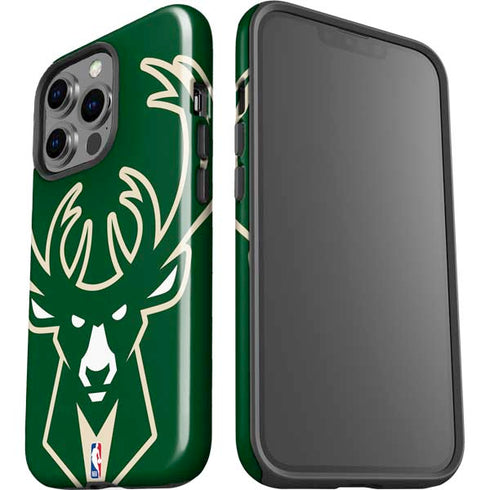 NBA Milwaukee Bucks Large Logo iPhone 14 Pro Impact Case
