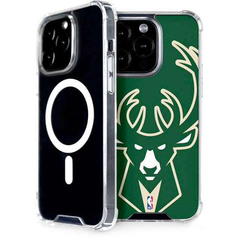 NBA Milwaukee Bucks Large Logo iPhone 15 Pro MagSafe Case