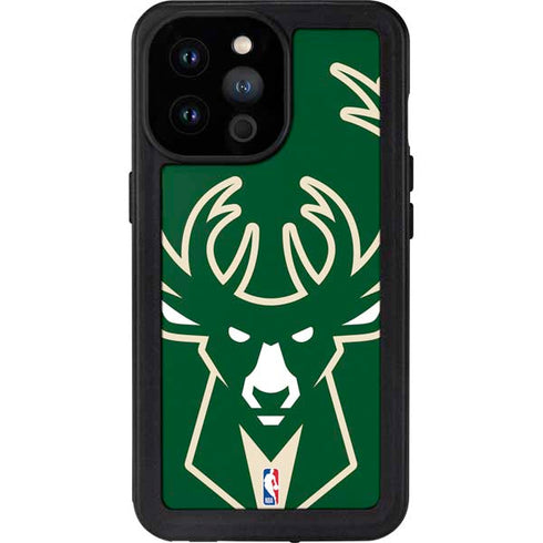 NBA Milwaukee Bucks Large Logo iPhone 14 Pro Max Waterproof Case