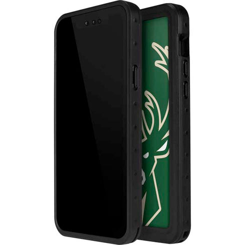 NBA Milwaukee Bucks Large Logo iPhone 14 Pro Waterproof Case
