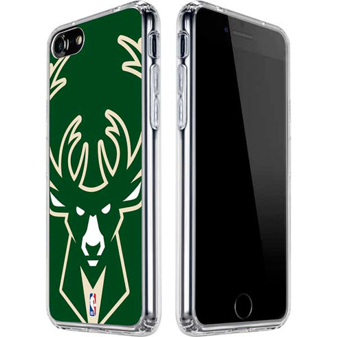 NBA Milwaukee Bucks Large Logo iPhone SE (2nd & 3rd Gen) Clear Case