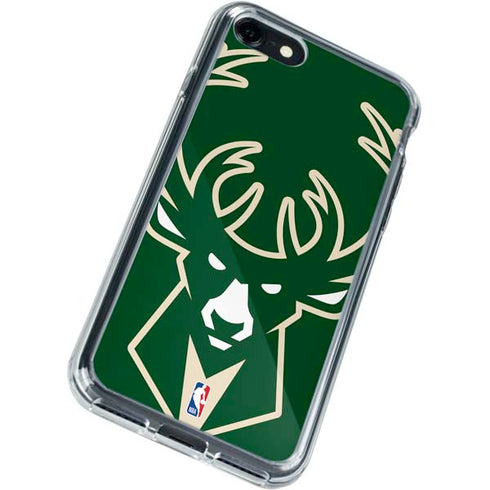 NBA Milwaukee Bucks Large Logo iPhone SE (2nd & 3rd Gen) Clear Case