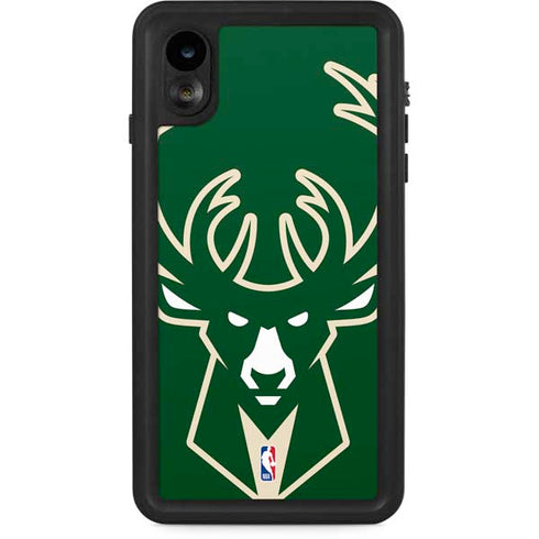 NBA Milwaukee Bucks Large Logo iPhone XR Waterproof Case