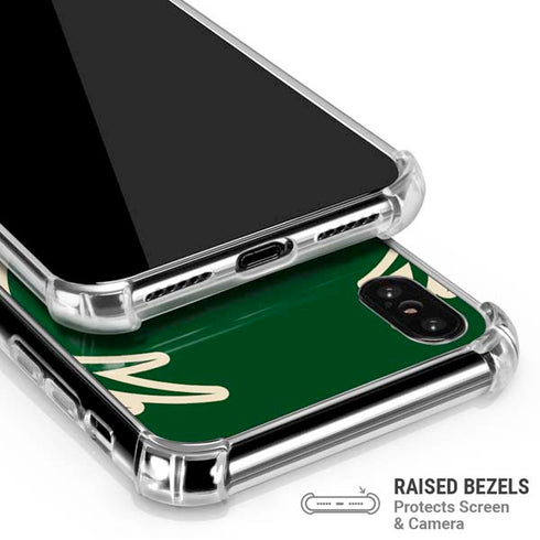 NBA Milwaukee Bucks Large Logo iPhone XS Max Clear Case