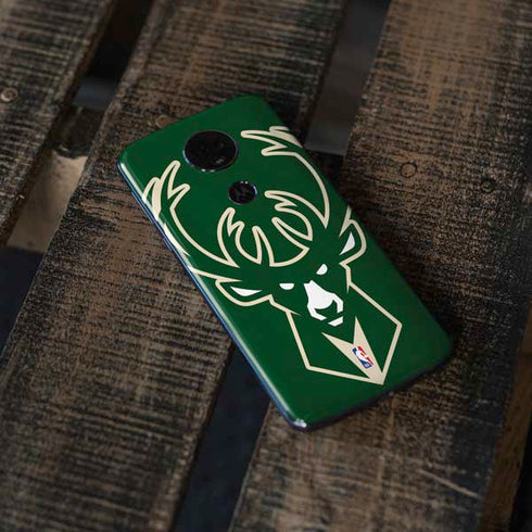 NBA Milwaukee Bucks Large Logo Moto E5 Plus Skin