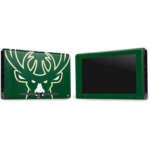 NBA Milwaukee Bucks Large Logo Nintendo Switch Bundle Skin