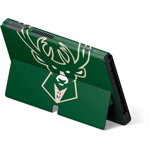 NBA Milwaukee Bucks Large Logo Nintendo Switch OLED (2021) Skin